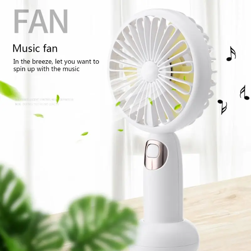 

New Portable Mini Fans Wireless Bluetooth Speaker with USB Rechargeable for Mobile Phones
