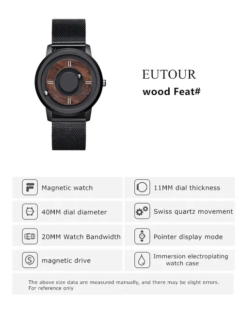 Eutour Magnet uhr Holz zifferblatt Luxusmarke Herrenmode lässig Quarzuhr  minimalist isches Leder armband - AliExpress