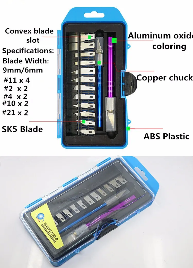 DIY WL-9312/9305/9304 Набор ножей для хобби/нож для резьбы/нож для надписей нож для ручки PCB инструменты Cutte набор, дерево и бумага