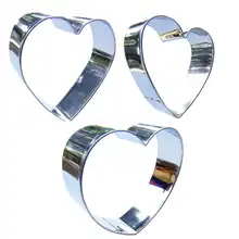 Три в форме сердца 3 шт для резки печенья формы, инструменты для выпечки, украшения торта мягкие инструменты для изготовления конфет