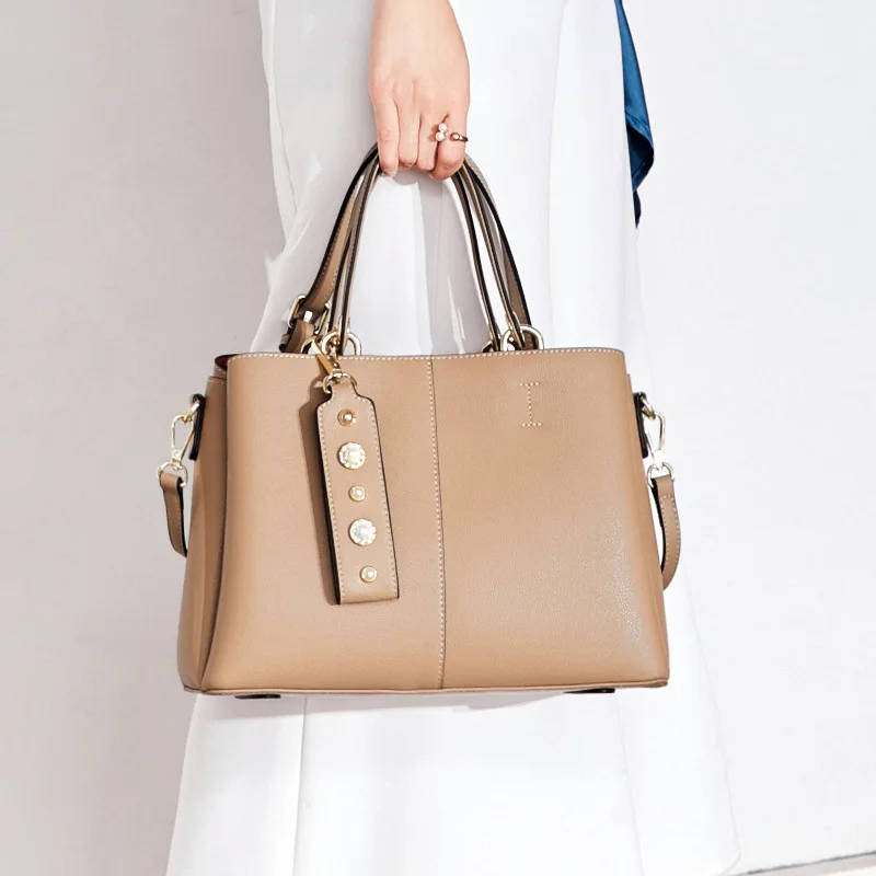 

Kajie Brand 2018 Genuine Leather Bags Large Capacity Shopping Designer Handbags High Quality Tote Women Shoulder Bags Female