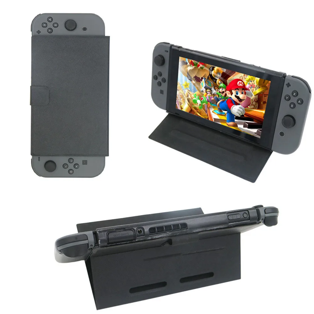 Чехол из искусственной кожи с откидной крышкой и подставкой для Nintendo DOS Switch