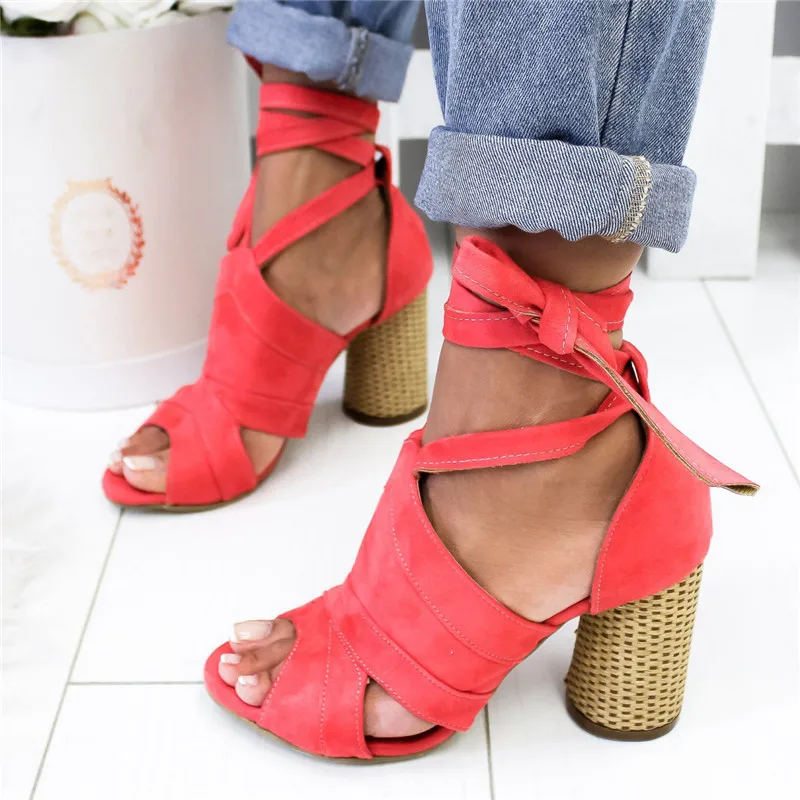 

ADISPUTENT Ladies Pointed Toe Shoes Women Pumps Ankle Cross Strap Sandals 2019 Woman High Heels Dress Party Shoes Zapatos Mujer
