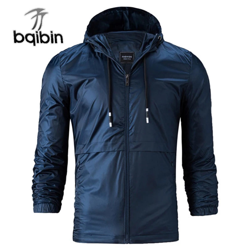 

New 2019 Spring Autumn Men's Jackets Hoodie Zipper Coats Males Sportswear Windbreaker Mens Outerwear Man Casual Jackets 4XL Plus