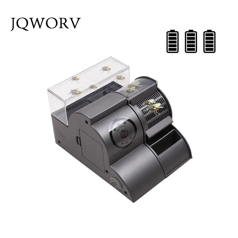 

battery Automatic Flycatcher Catcher Trapping Flies Switch Durable Easy Clean Kitchen Home Insect flying fly trap killer