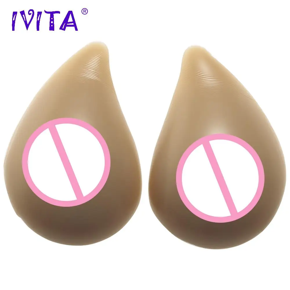 

IVITA 500g Realistic Silicone Breast Forms Super Soft Fake Boobs Breasts For Crossdresser Transgender Shemale Mastectomy