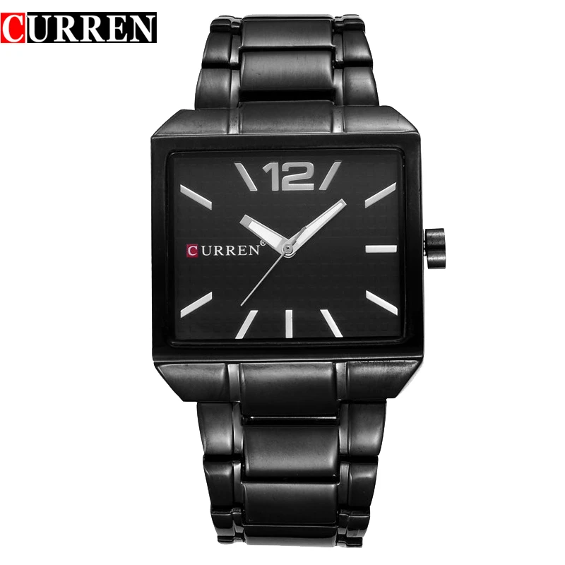 

New CURREN Watches Mens Brand Luxury Stainless Steel Quartz Watch Men Casual Black Clock Male Sport Watch Relogio Masculino 8132
