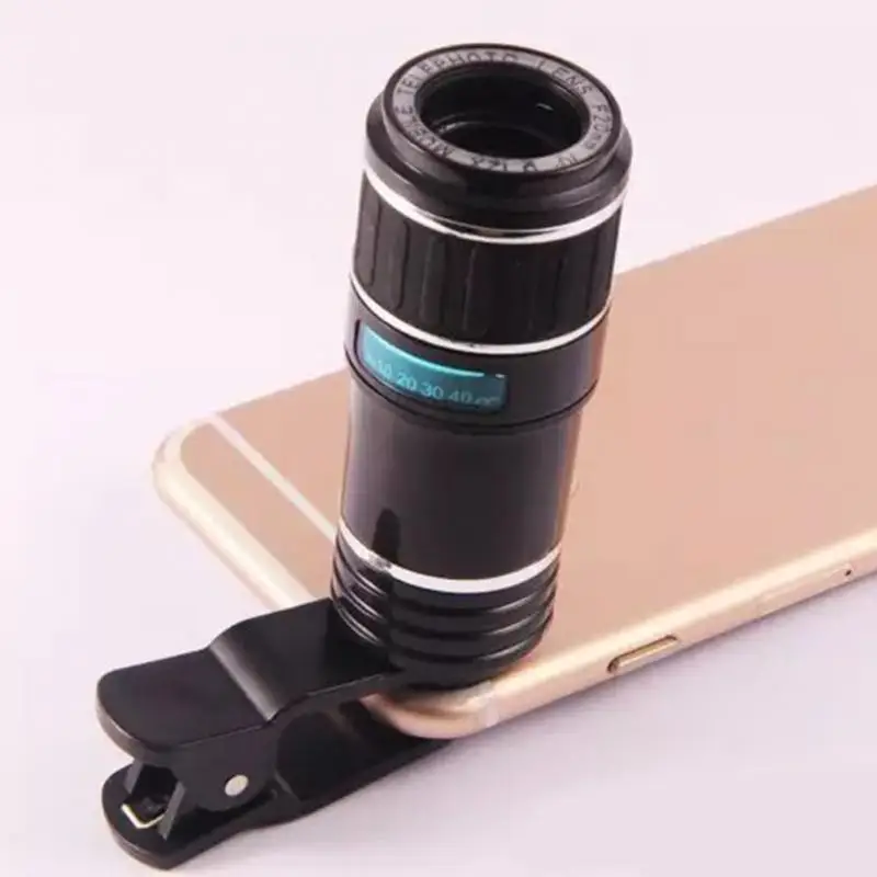 12X Zoom Optical Clip Mobile Phone Telescope Camera Lens