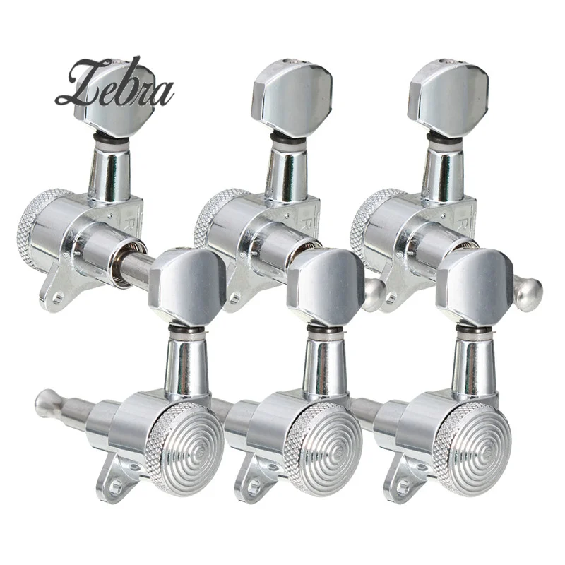 

3 Left 3 Righ Chrome Locked Guitar String Tuning Pegs Tuners Machine Head Professional Durable Head For Acoustic Electric Guitar