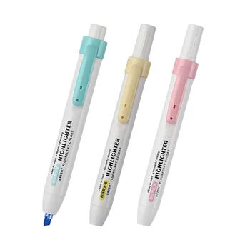 

Single Package Bright Fluorecent Colors Retractable Highlighter Kawaii Marker Pens Graffiti Art Markers Cute Stationery Gifts