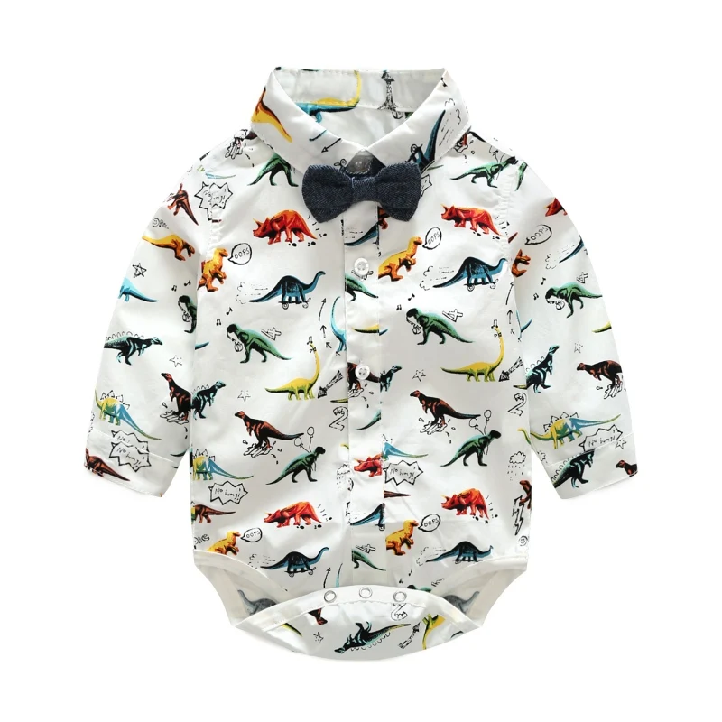 

2018 Summer Hot Sale Baby Boy Casual Jumpsuit Newborn Kids Long-sleeved Printed Bodysuits New-arrival Fashion For 0-24M LW