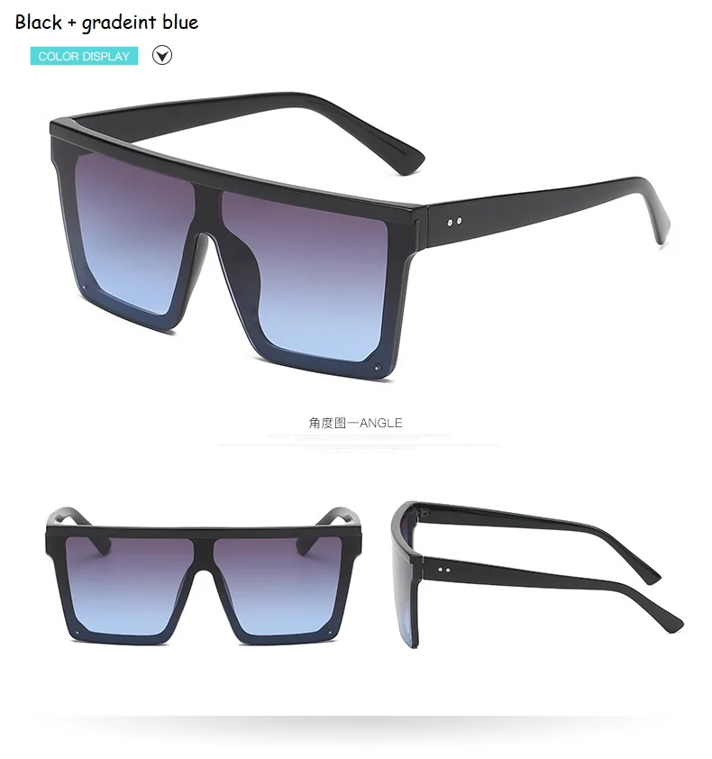 Женские солнцезащитные очки больших размеров с квадратными линзами,, роскошные брендовые, модные, с плоским верхом, красные, черные, с прозрачными линзами, с зеркальными линзами, UV400
