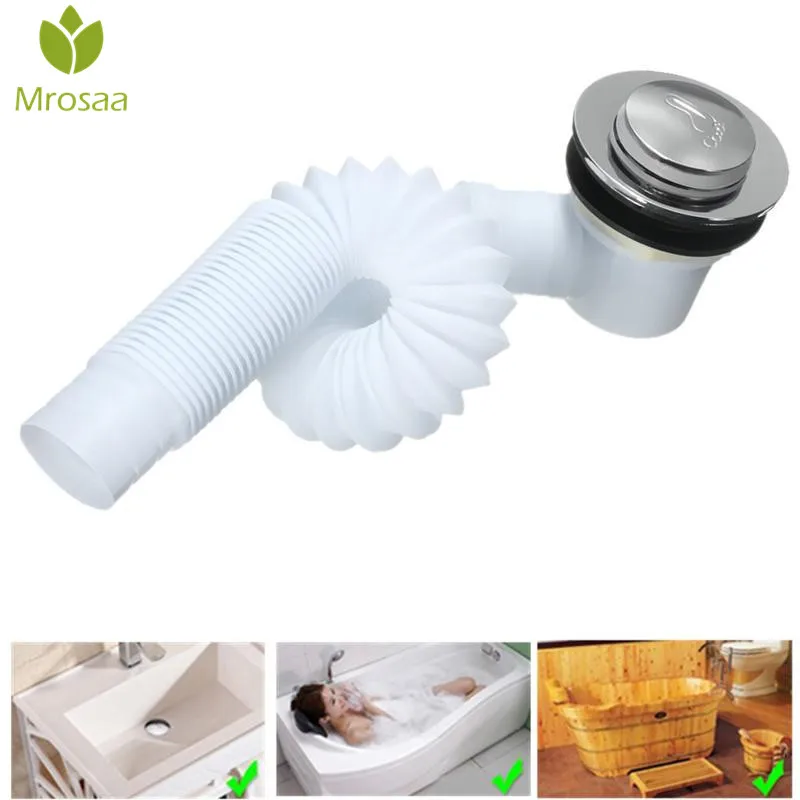 Mrosaa DIY Bathroom Bathtub Up Drains Bath Shower Basin Homemade Sink