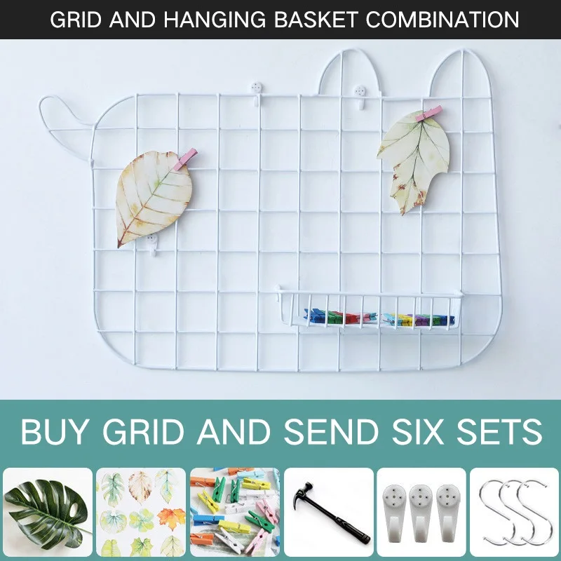 HBH Multifunction Cat shape Grid Panel,Wall Decor Photo Wall Wall Art Display Organizer, Size22 x 15.6, Home decoration  (14)