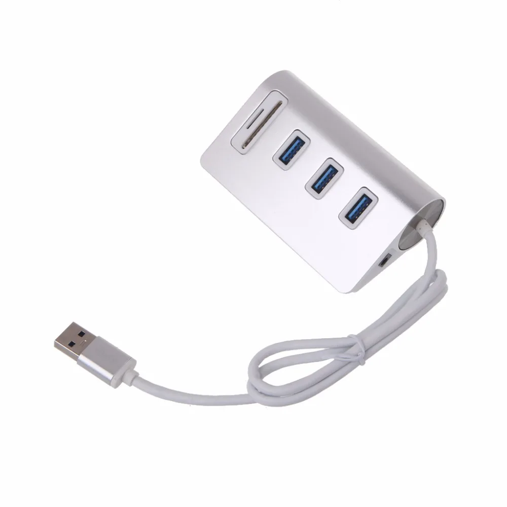 

Aluminum Alloy USB 3.0 Hub 3 Port Power Interface TF SD Card Reader For iMac MacBook Air Laptop