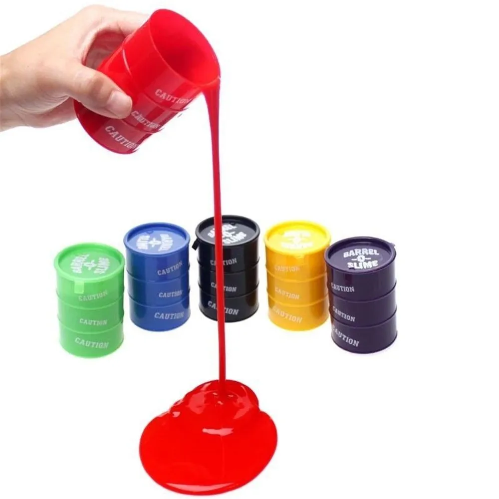 Цветной Лизун Игрушка антистресс Новинка игрушка прозрачная глина бочка слизи клей масло Кристалл DIY для детей
