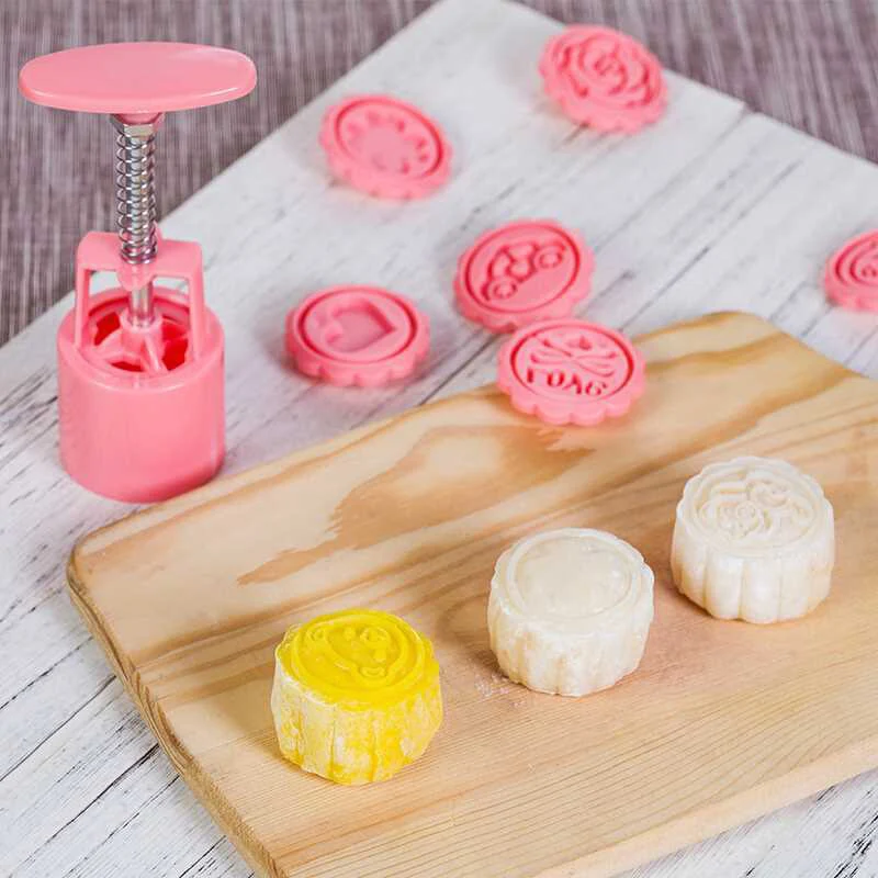 Новинка 2019 50 г круглая форма для выпечки пирожных печенье Mooncake 8 шт Штампы с