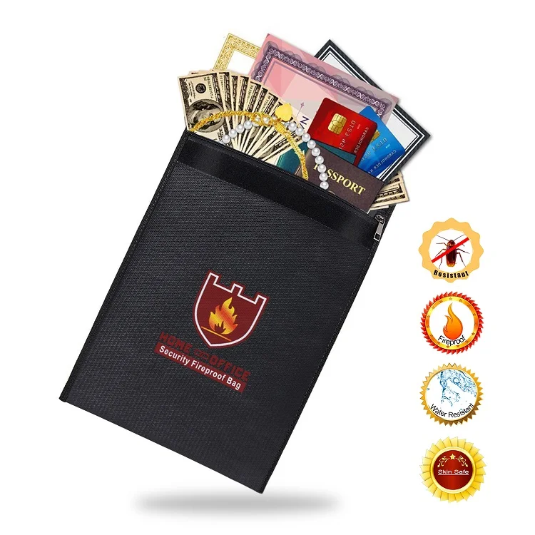 Sac ignifuge 370x280mm - Pochette sécurité feu et eau pour documents