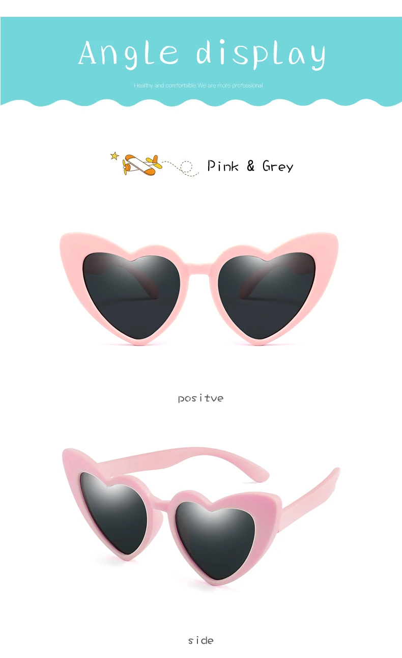 Cute Polarized Baby Girl's Fashion Sunglasses Pink Display