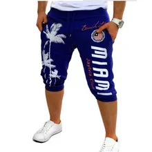 Импортные товары, мужские шорты, цифровая печать, кокосовый узор, повседневные мужские шорты