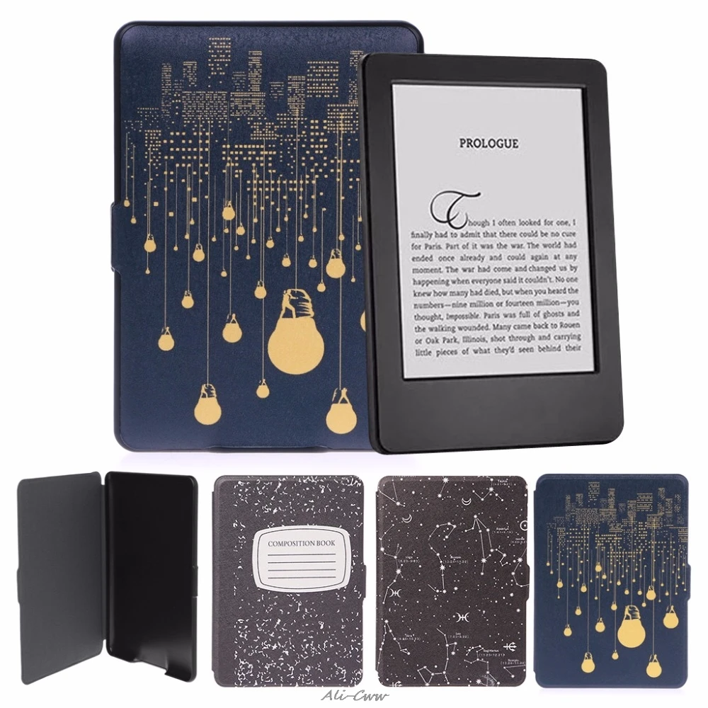 2018 защитный чехол из искусственной кожи подставка для планшета Amazon Kindle Paperwhite 1/2/3
