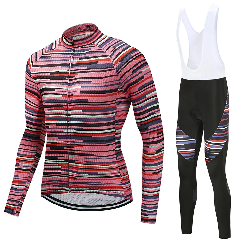 

Cycling Jersey Set Men MTB Maillot Ropa Ciclismo Long Sleeve Bike Clothing Dry Bike Wear Sportswear with Gel Pad