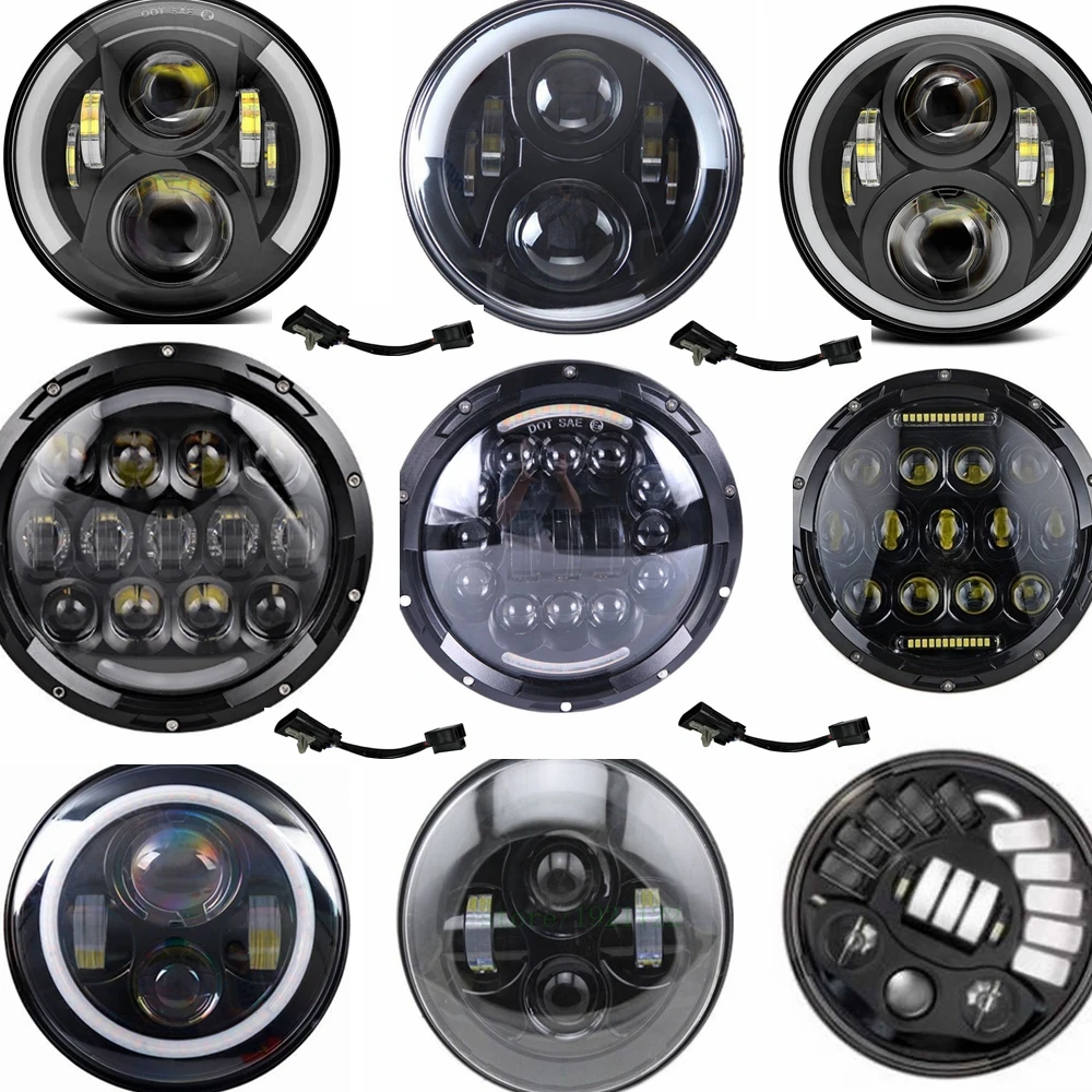 

7" LED Headlight For Harley Davidson Motorcycle Projector moto LED Light Bulb Headlamp H4 Motorcycle Headlight