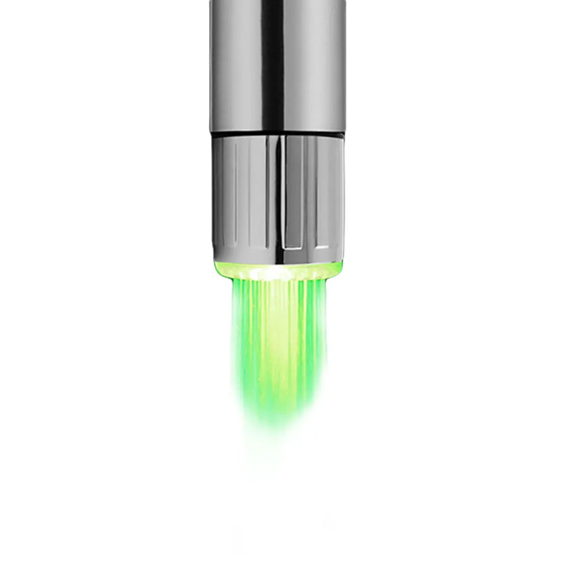 Горячий светодиодный кран Одноцветный мигающий температурный кран световой кран насадка, аэратор экономии воды кухонные аксессуары для ванной комнаты - Цвет: green