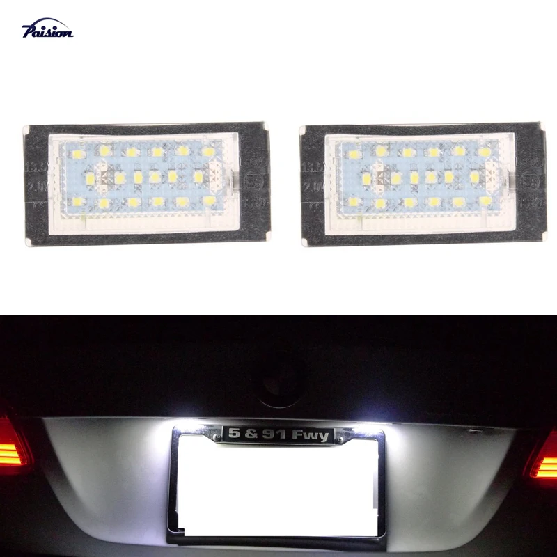 2pcs Error Free Super White 18SMD LED License Plate Light for 1998-2005 BMW E46 4D 4-Door Sedan 3-series 320i 323i 325i 330i xi |