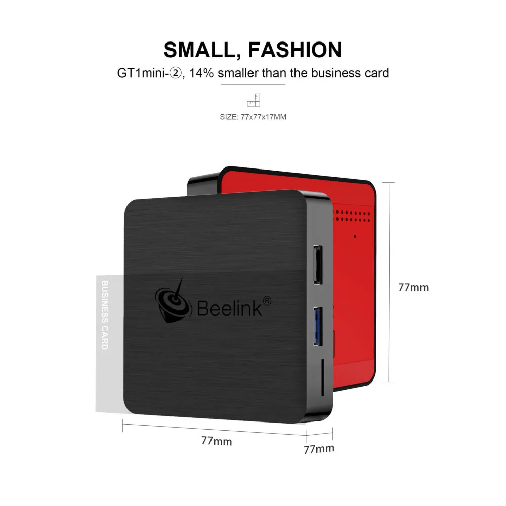  Beelink GT1mini - 2 Smart TV Box Amlogic Android 9.0 S905X3 4GB DDR4 64GB ROM Voice Remote 2.4G+5.8