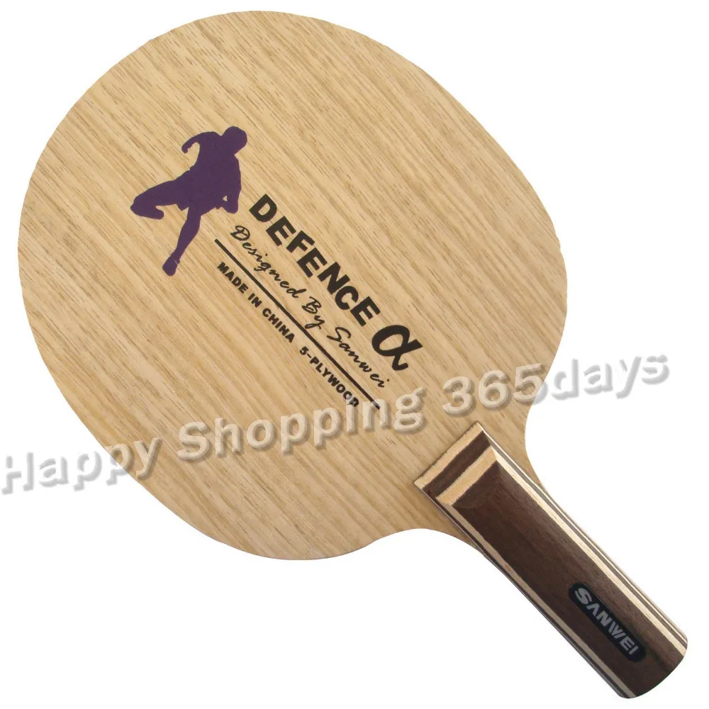 

Sanwei DEFENCE Alpha table tennis pingpong blade shakehand long handle ST Straight Handle