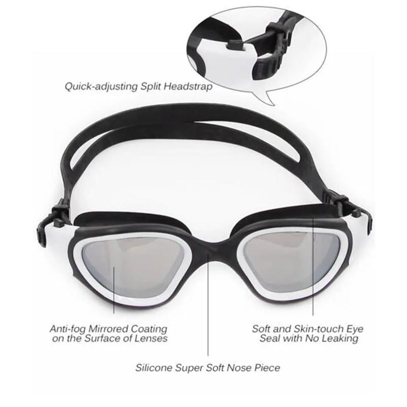 Professional silicone Swimming Glasses for the Poor goggles Anti-fog UV swim Goggles for Men women diopters sports with Box