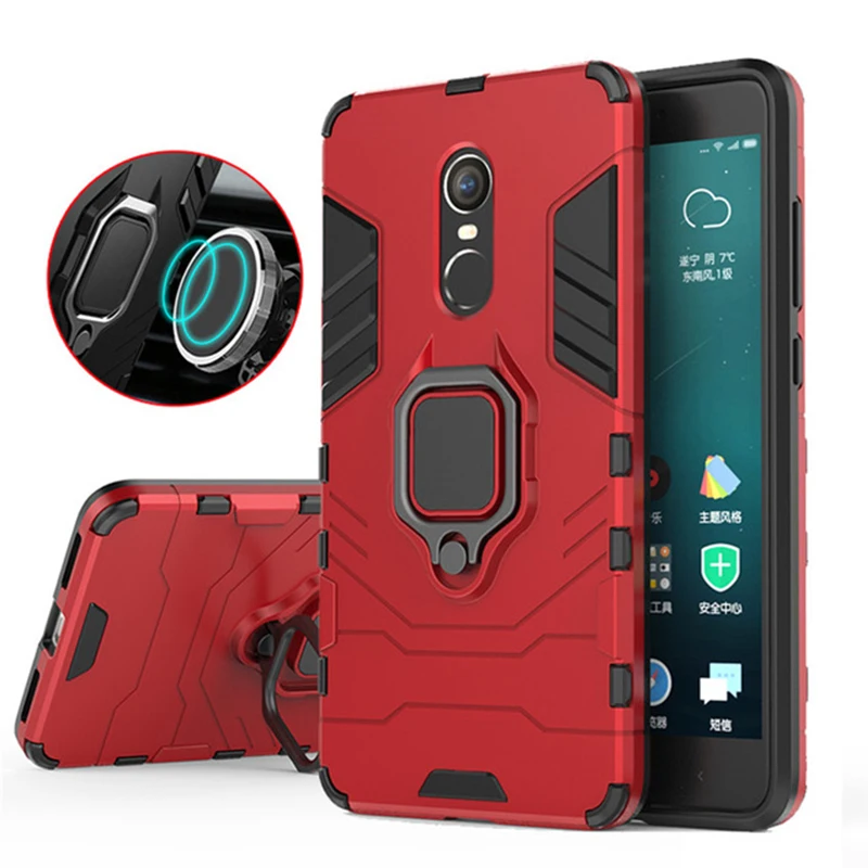 

Magnetic Shockproof Armor Phone Case For Xiaomi Redmi Note 4X Luxury Car Ring Holder Stand Hard Back Cover For Red Mi note4x 4 x
