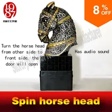 Новинка повернуть Опора номер побег крутите декоративный светильник в виде лошадиной головы, чтобы разблокировать интересные Конская проверните защелку run escape игровая комната