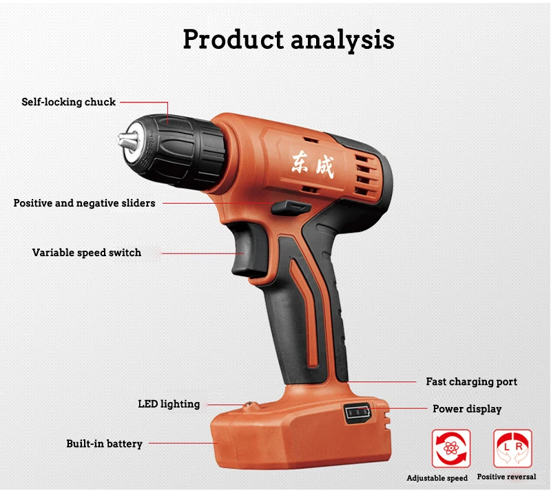 Dongcheng Electric mini Cordless Drill Screwdriver Wireless Power Driver 12V 15N.m DC Design Mobile Power Lithium-Ion Battery Dongcheng Electric mini Cordless Drill Screwdriver Wireless Power Driver 12V 15N.m DC Design Mobile Power Lithium-Ion Battery