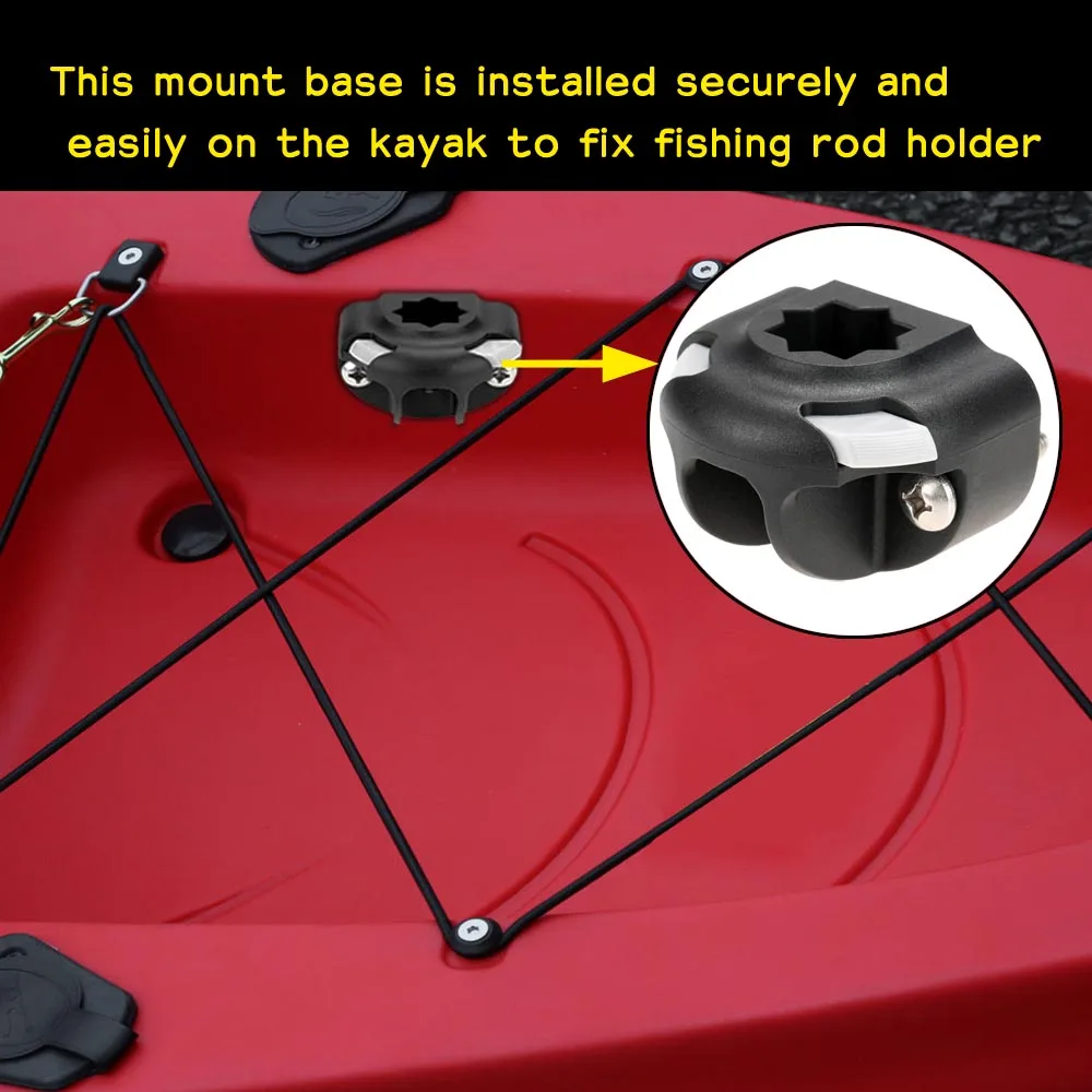 

Boat Kayak Rod Holder Mount Base Nylon Mount Base Tackle Kit Accessory