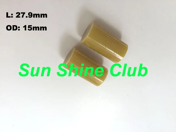당구 액세서리용 솔리드 옐로우 베이클라이트 당구 큐 페룰, OD15mm 큐 스틱 페룰, 로트당 10 개, 신제품