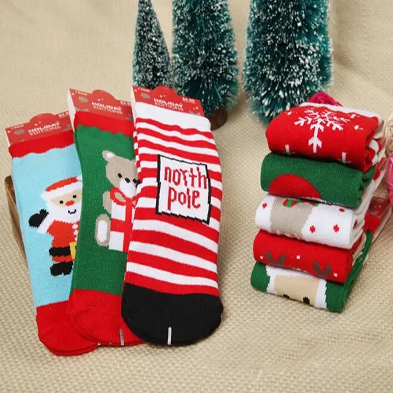 Baby Cotton Socks Newborn Infant Toddler Boys Girls Christmas Soft Stocking