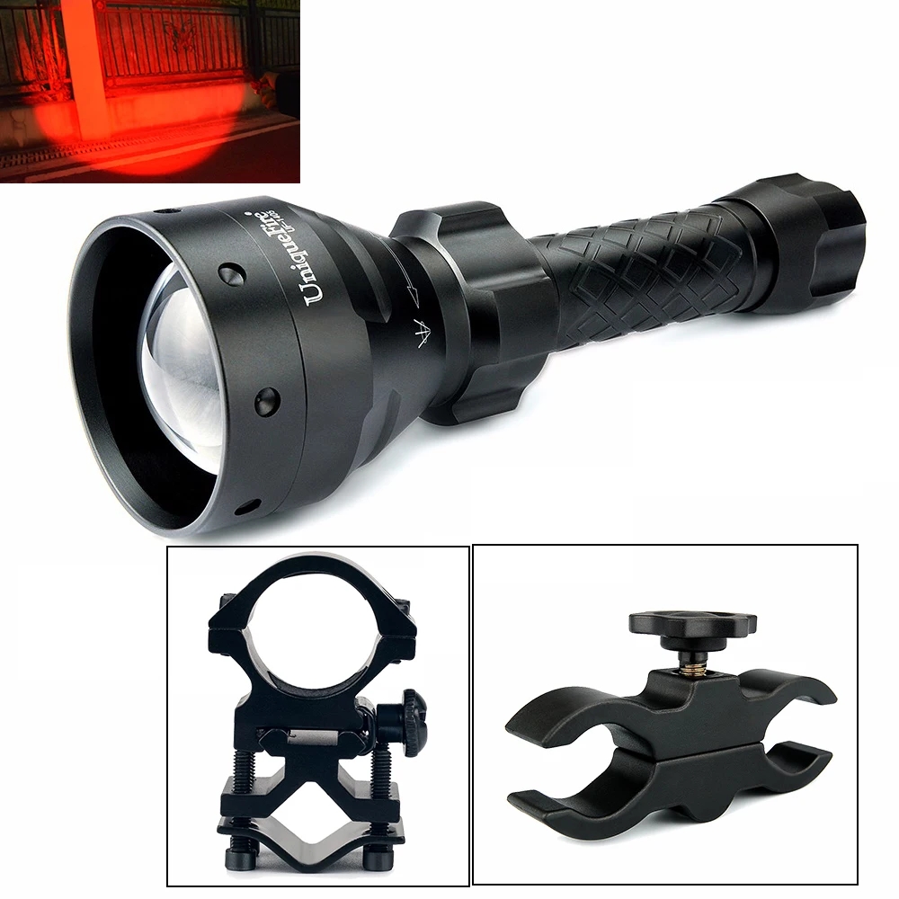 

UniqueFire T67 Red Light Flashlight UF-1405 Cree XRE Zoom 3 Modes Aluminum Flashlight Torch,IP67 Waterproof Torch+QQ07/(QQ09)