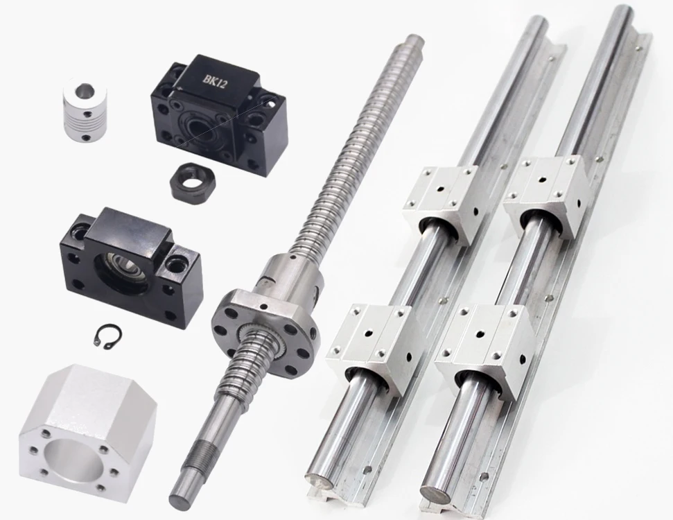 1 шт. SFU1605 шариковый винт-L 1100 мм + 2 линейной направляющей SBR16-L 4 SBR16UU BF/BF12 муфта