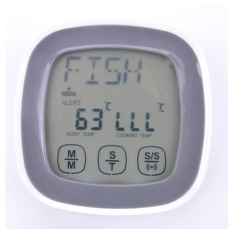 

Free shipping, digital touch screen BBQ food thermometer, electronic tape probe kitchen food thermometer