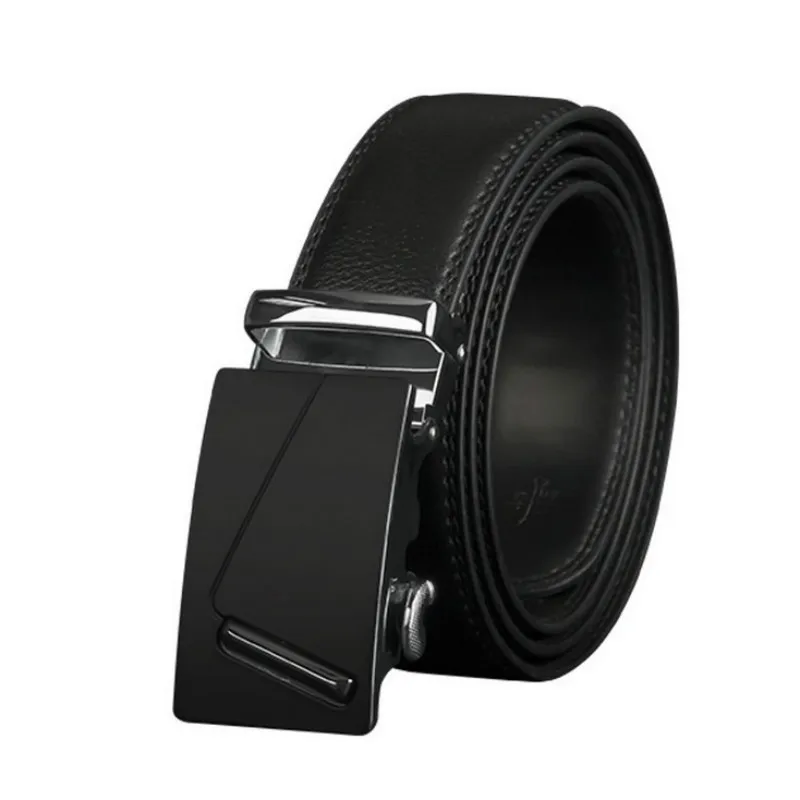 

SOEI COW Genuine Leather Designer Belts Men High Quality Automatic Buckle Black Belt For Men Cowhide With Alloy Buckle Belts Men