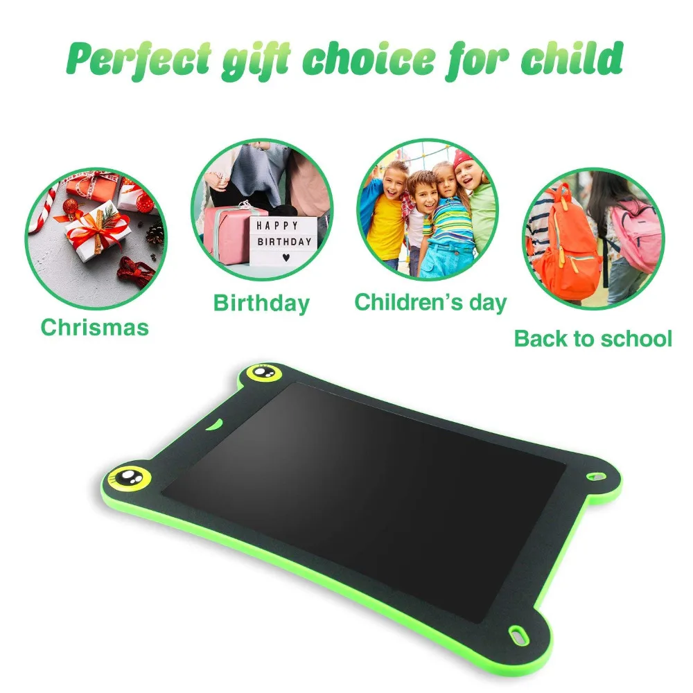 Frog LCD Writing Tablet Digital Drawing Tablet Handwriting Pads Electronic Tablet Board Board Gifts 8.5 Inch Portable Kids Drawing Board-4