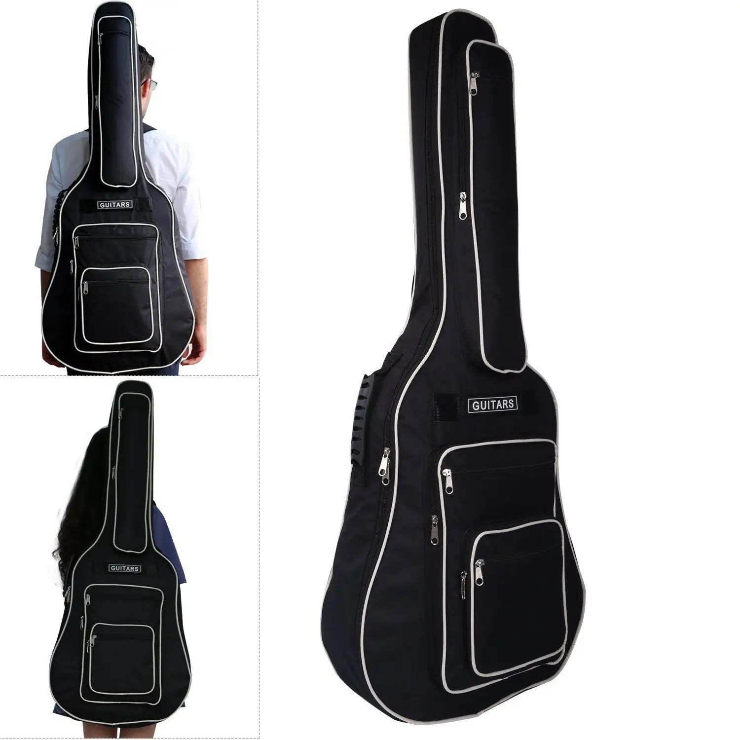 Online Funda para guitarra impermeable con relleno completo de 41 pulgadas suave música acústica clásica bolsa