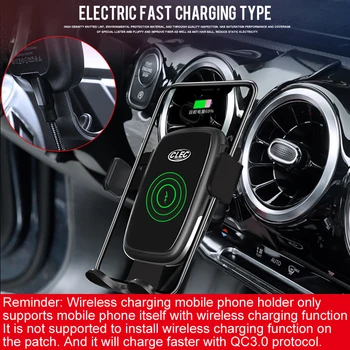 

For Jaguar XE 2015-2019 Electric Gravity Sensor Wireless Charging QC 3.0 Smartphone Holder Air Vent Sucker Bracket Stand