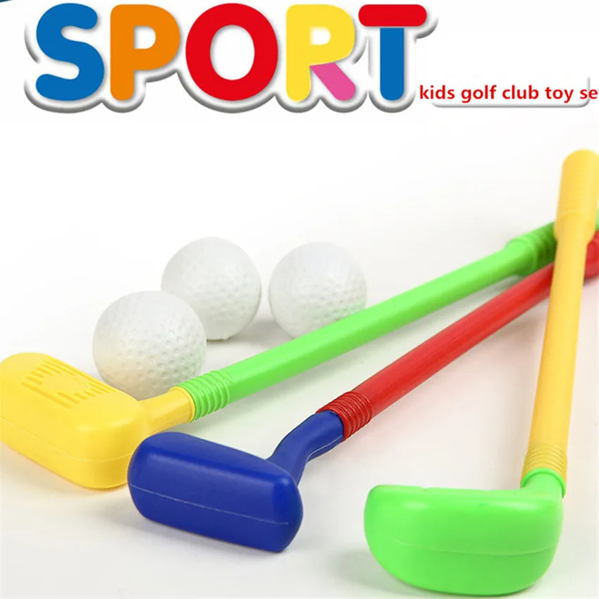 Enfants enfants Golf Club jouets 2 Clubs de Golf + 2 balle de Golf jouet Mini Golf jeu sport pour bébé saisir la capacité de développement (lot de 4)