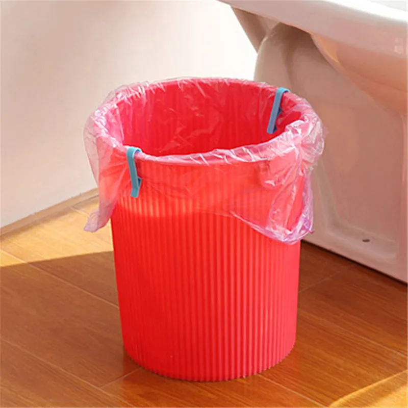 Bag Clips 4pcs useful home organizer clip/Dustbin Clamp/Waste Bin Bag garbage bags non-slip clip,trash can retaining clip