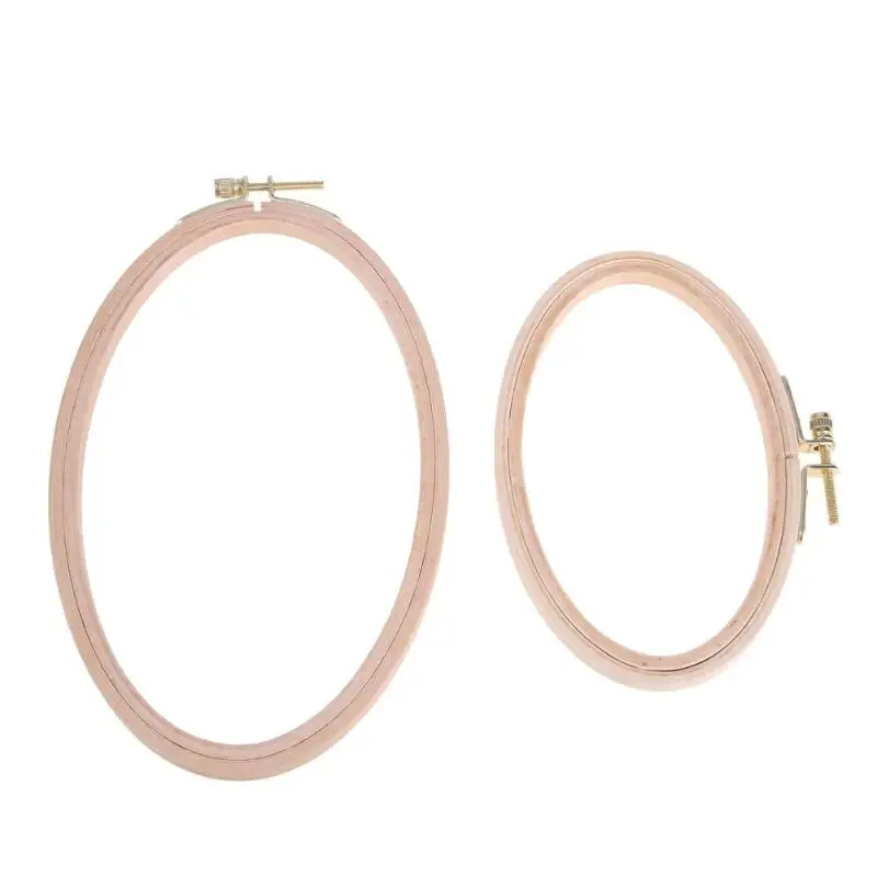 

Wooden Bamboo Embroidery Frame Oval Cross Stitch Machine Embroidery Hoop Ring Cross Stitch DIY Needlecraft Household Sewing Tool