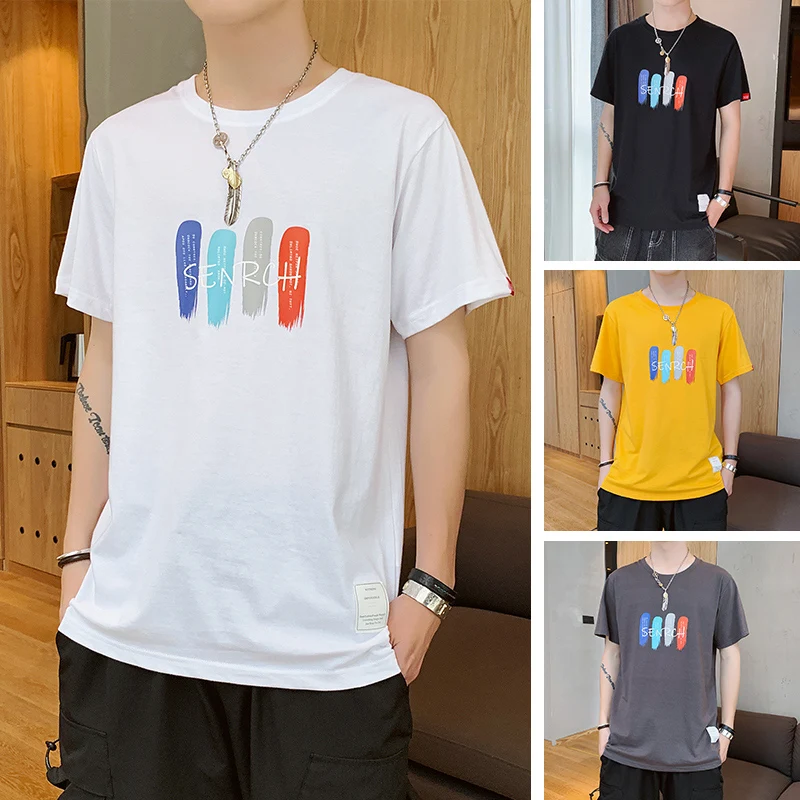 

Streetwear Male T-Shirt Trends Printing Men's T-Shirts O-Neck Comfortable Man Short-Sleeved T-Shirt