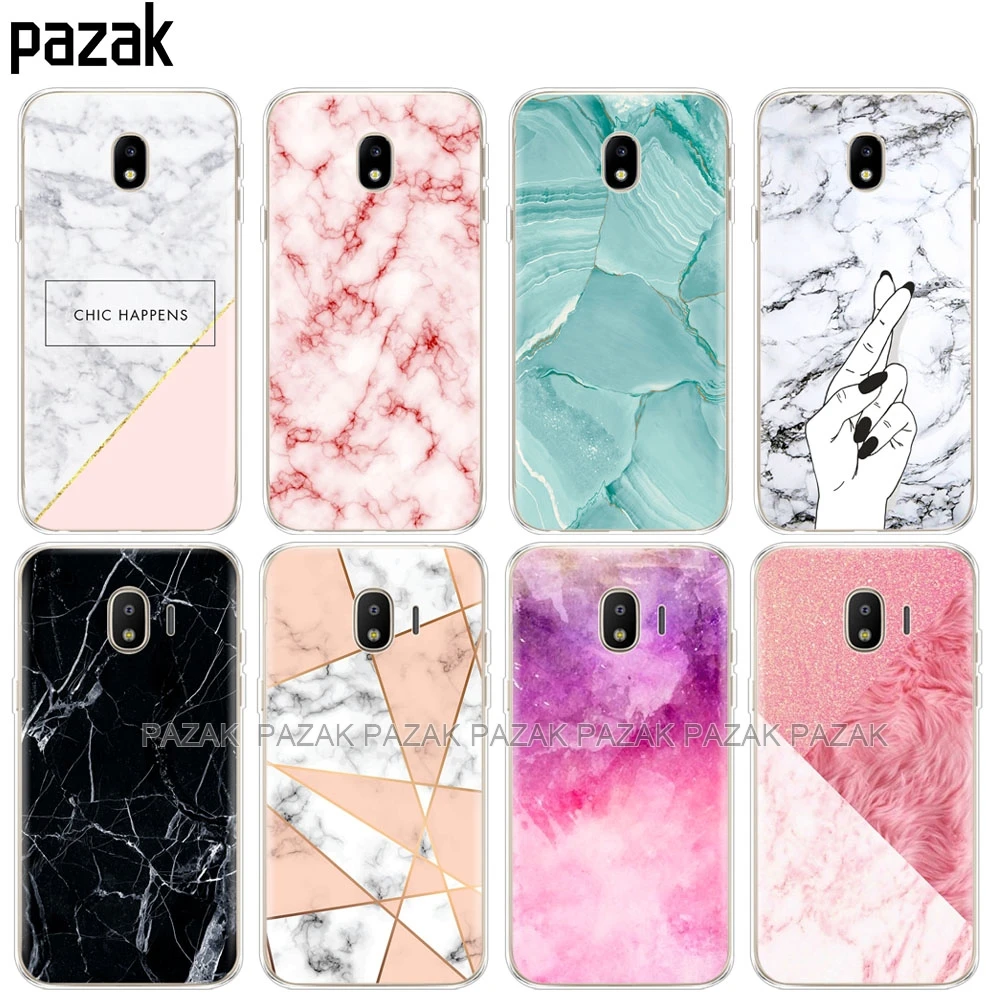 

silicone cover phone case for Samsung Galaxy J3 J5 J7 2017 J330 J530 J730 PRO j2 2018 Fation Chic Marble